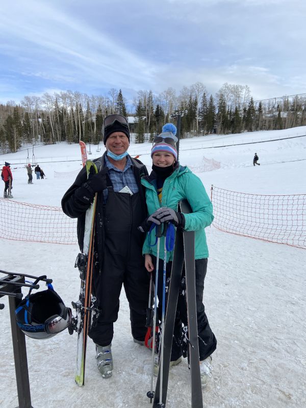 CarolLee Skiing With Her Dad