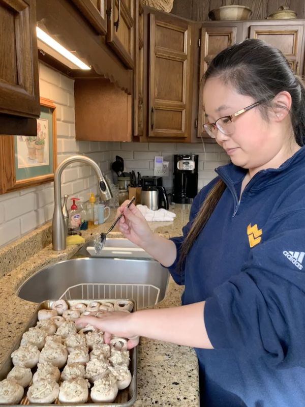Lindsay Making Her Signature Stuffed Mushrooms