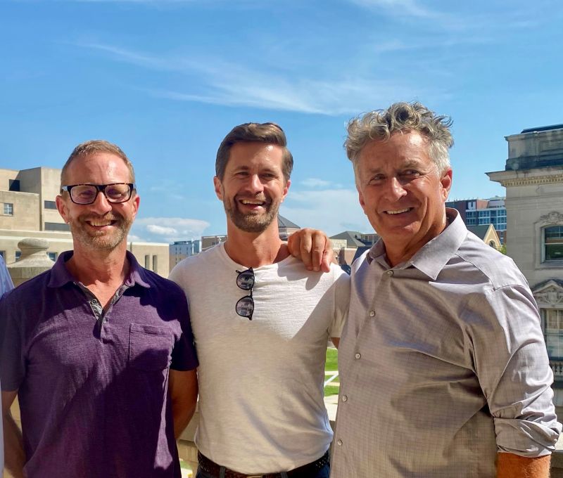 Nick With His Dad & Brother