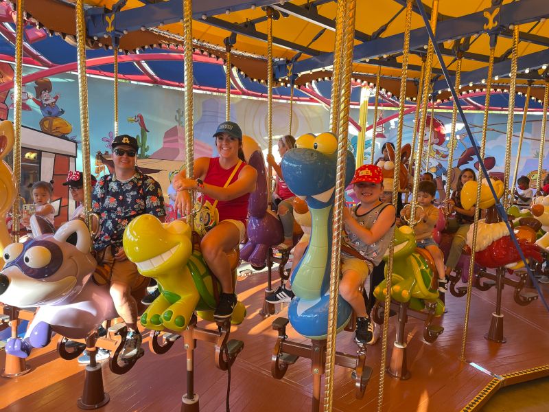 Family on the Carousel at Disneyland