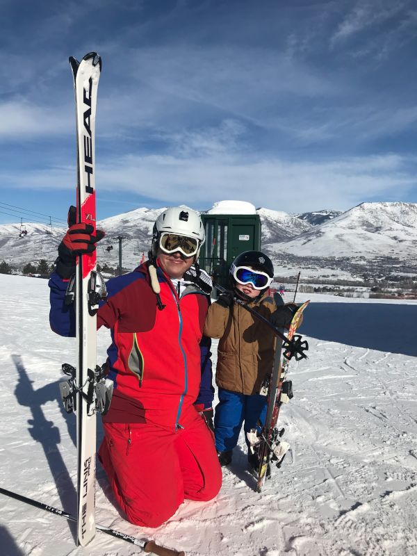 Cade & Lincoln Skiing in Utah