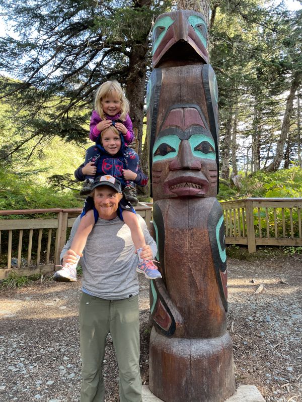 Making a Human Totem Pole With Our Niece & Nephew