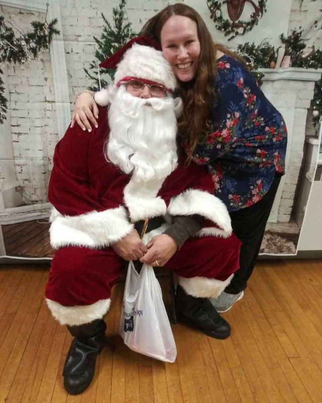 Beth and Santa (AKA Joe!)