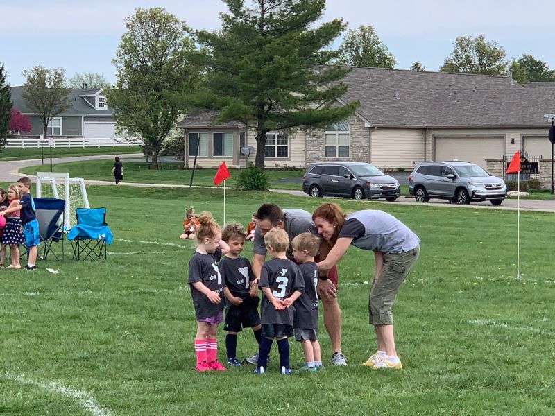 Abby Helping With Isaiah's Soccer Team