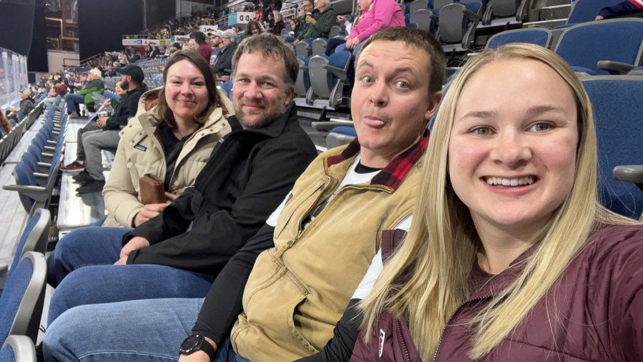 At a Hockey Game With Family