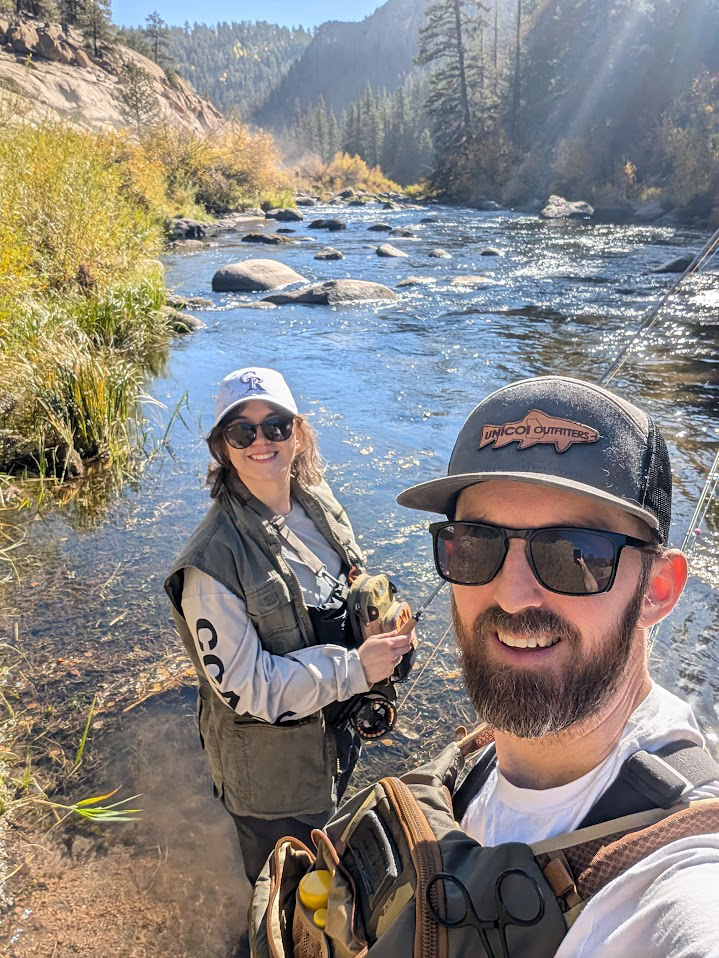 Ian and His Sister Katy Fishing in Colorado