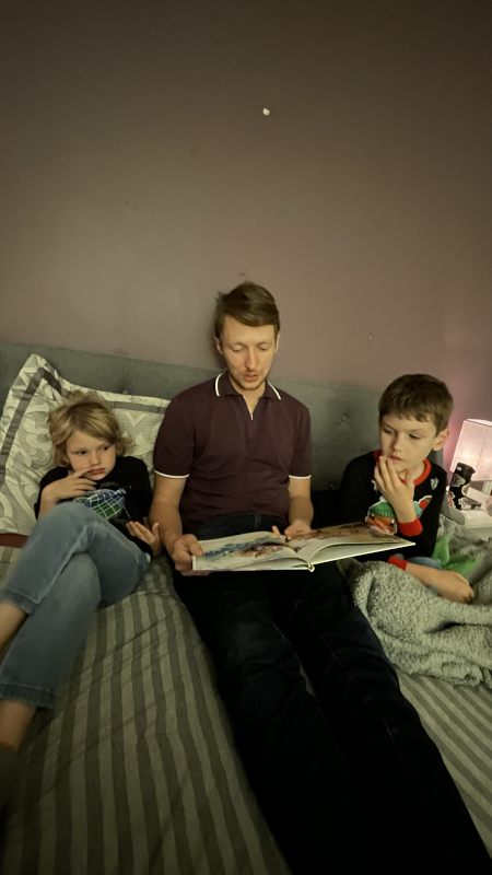 Timothy Reading to Our Nephews 