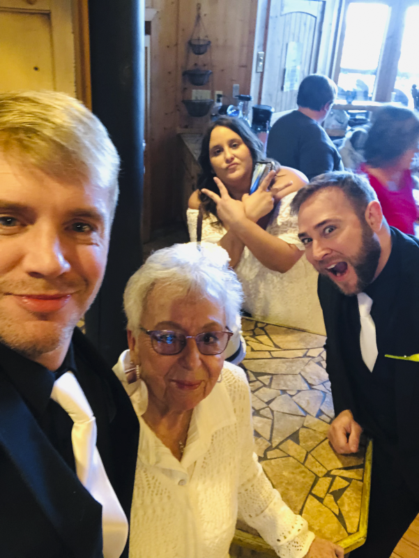 With Our Family At Our Wedding Reception 