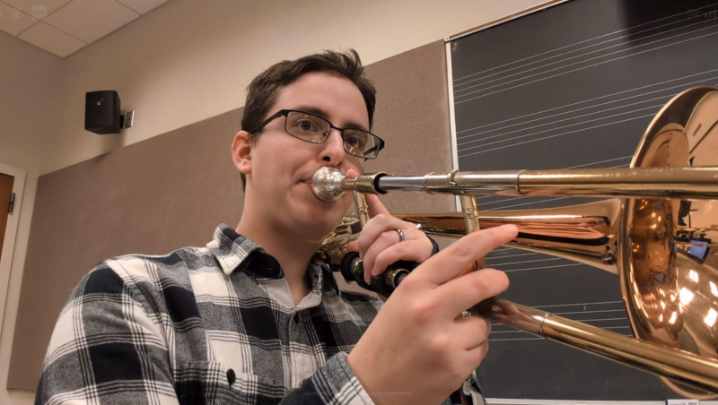 Becky Playing Trombone