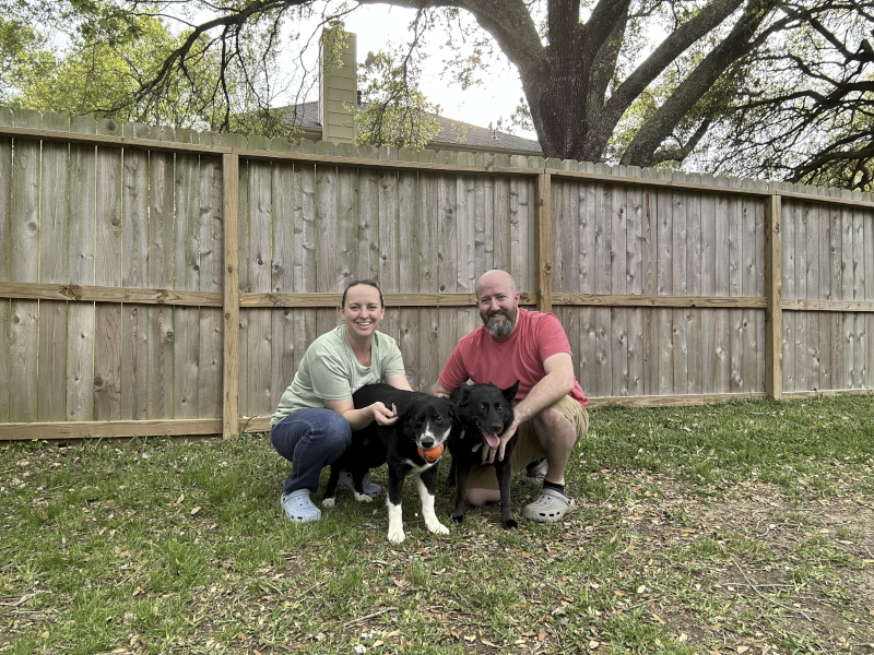 Playing Fetch With Lexie and Luna in the Backyard