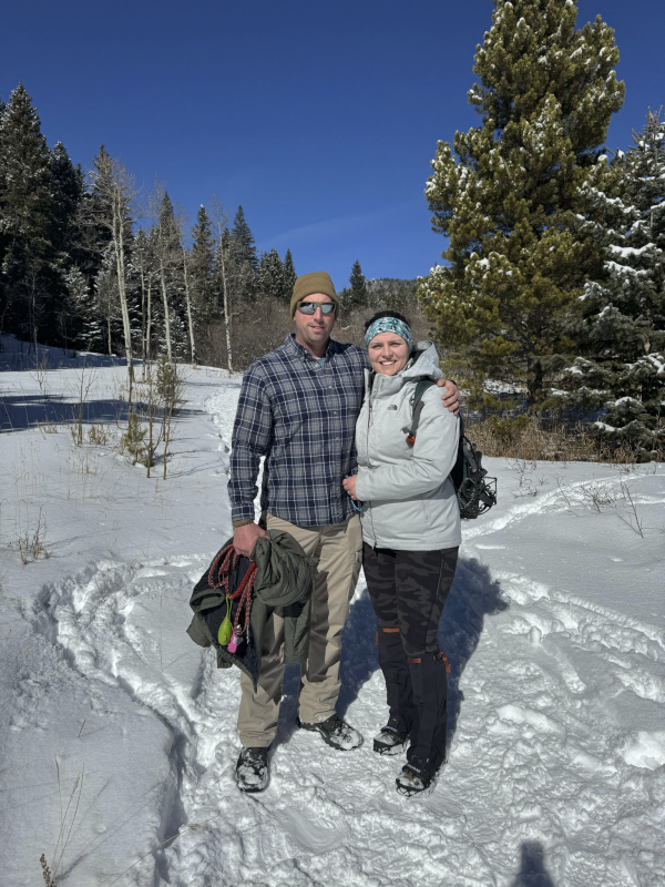 Enjoying a Winter Walk Together