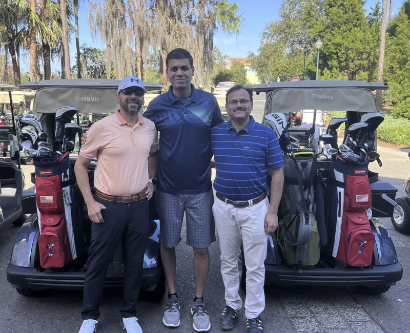 Sid on the Golf Course With His Friends 