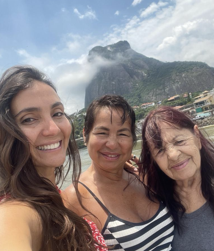 Perla with her Mom and Grandma