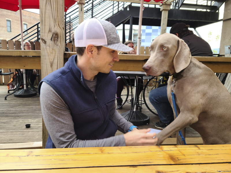 Brian and Sammy at Lunch