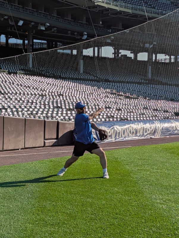 Playing Catch at Wrigley Field