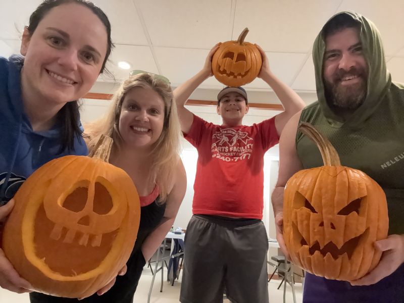 Carving Pumpkins with Family