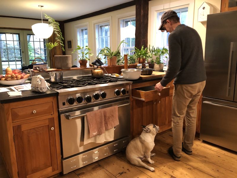 Earnest Making Banana Bread