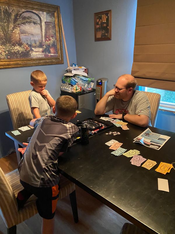 Playing Monopoly With Friends' Kids