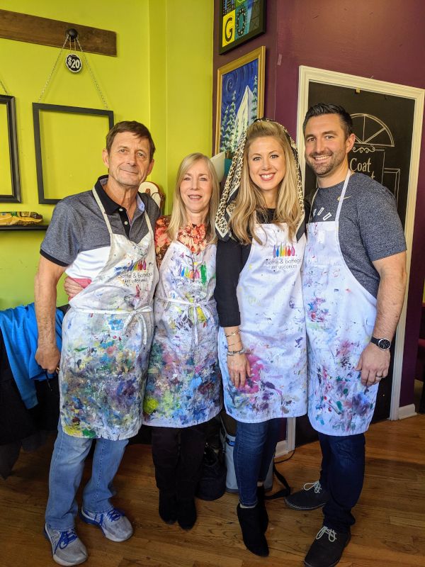 Painting with Erin's Dad & Stepmom