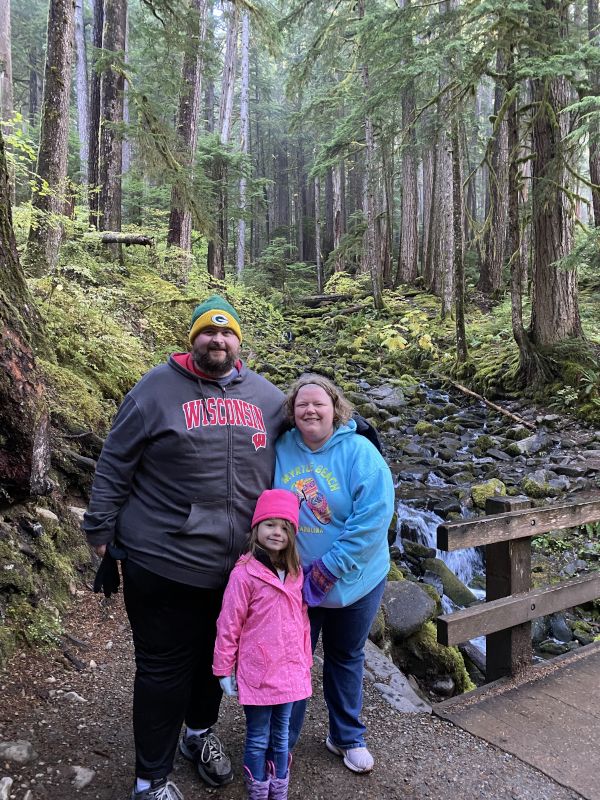 Hiking in the Rainforest in Washington with Our Niece