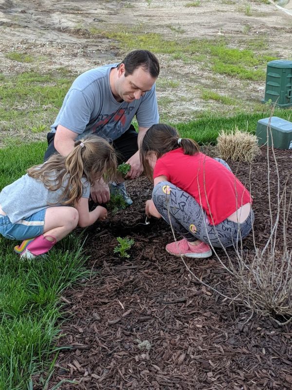 Planting Flowers With Friends' Kids
