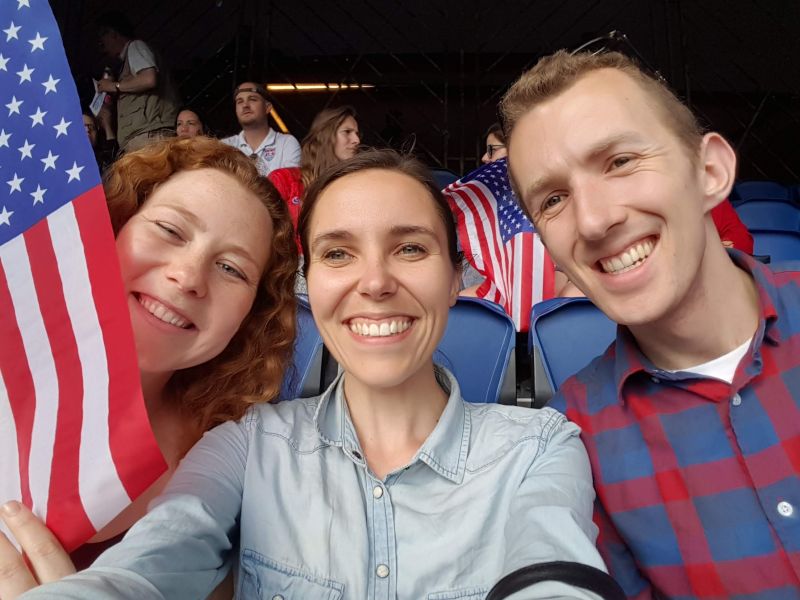 Watching the Women's World Cup Game in Paris, France