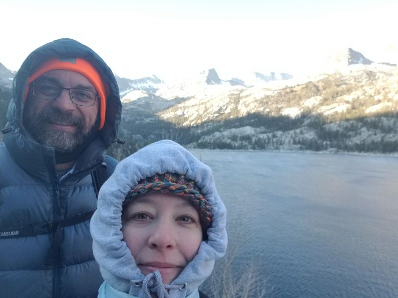 Bundled Up for a Hike with Some Snow Flurries!
