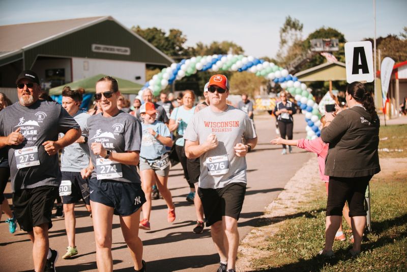 Mat Running a 5k Race