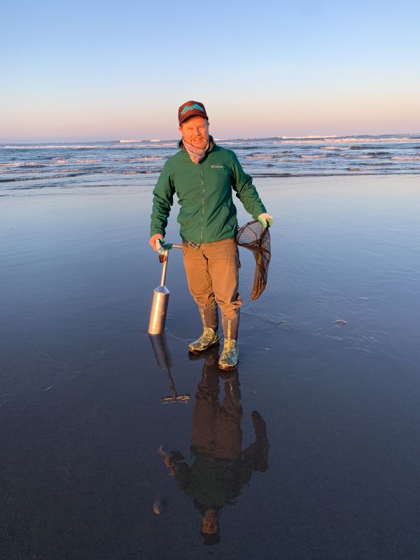 Matt Clamming on the Oregon Coast