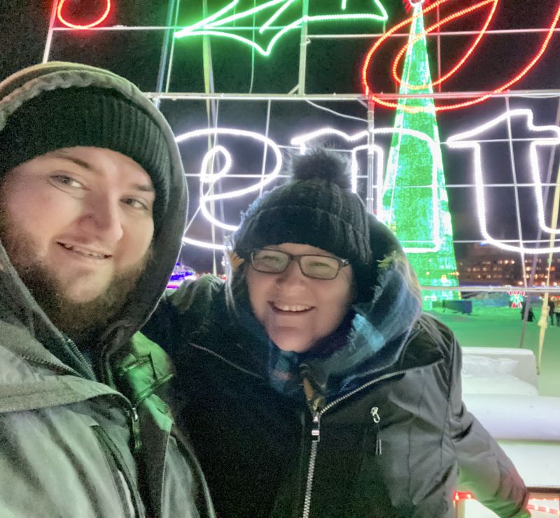Enjoying the Christmas Lights